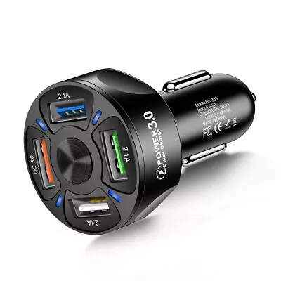 $10.45 • Buy 12V Car Lighter Socket Dual QC3.0 USB Ports Fast Charger Power Adapter