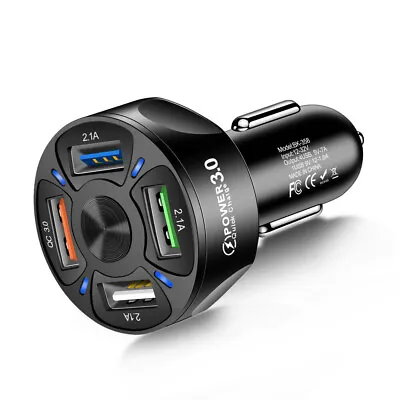 12V Car Lighter Socket Dual QC3.0 USB Ports Fast Charger Power Adapter • $9.49