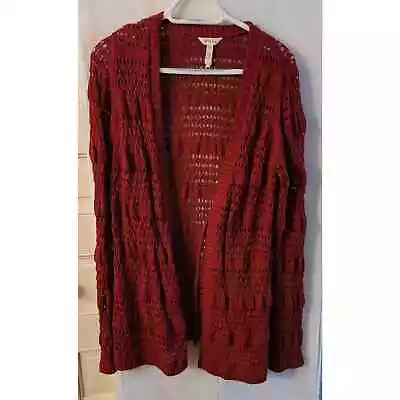 Matilda Jane Cardigan Style Stitch In Time Sweater Size XXL Cranberry  • $25