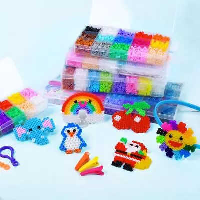 Hama Beads For Kids Children Gift Toy Colorful 5mm With Pegboards Ironing Paper • $34.78