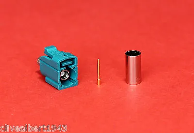 1 X FAKRA Universal Female RG58 Waterblue Code Z Connector  NEW  • £6.94