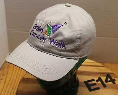 Seattle Brain Cancer Walk Hat Gray Embroidered Strapback Adjustable Vgc E14 • $5.59