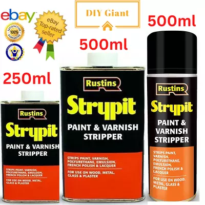 Rustins Strypit Paint And Varnish Stripper Remover 250ml 500ml Aerosol Spray • £7.99