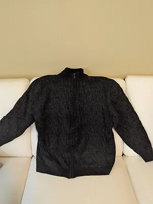 Handmade Peruvian Vicuña Sweater Gray Zip-Up Medium To Large Stretchable • $25