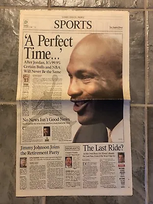 1999 Michael Jordan Retirement Newspaper.  Chicago Bulls Basketball. • $19.99
