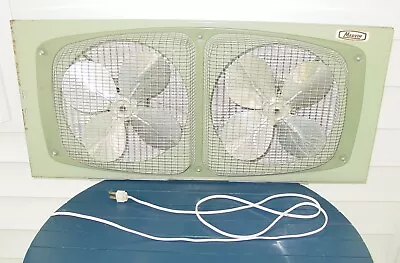 VTG Marvin Model 210 Dual Twin Alternating Window Fan Industrial Steampunk Works • $68