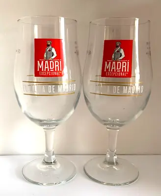 2 X Madri Pint Glasses Brand New  • £10.95