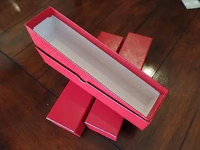 3 Red Cardboard Storage Single Row Box 2x2x9 2x2 Coin Holder Flips 2024 P/D Cent • $13.25