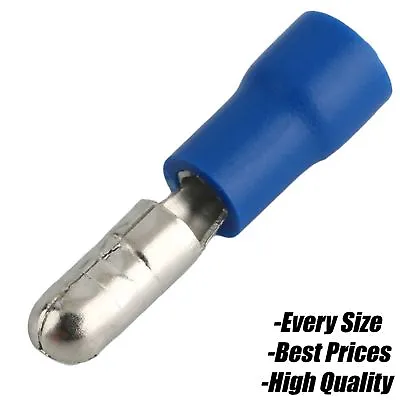£2.19 • Buy Blue Bullet Terminals 6mm Insulated Wire Cable Copper Connector Crimp Electrical