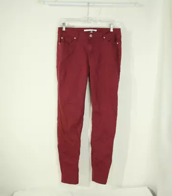 Celebrity Pink Womens Skinny Jeans Size 11/30 Stretch Mid Rise Burgundy • $10