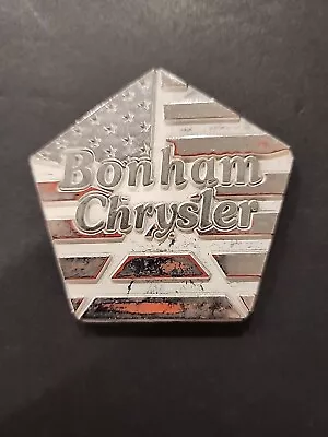 Bonham--Chrysler-Plastic  Dealer Emblem Car  Vintage SM6455 • $19.24