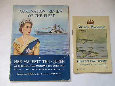£40 • Buy 1953 Coronation Fleet Review & Lee On Solent Display Of Naval Aircraft Progs