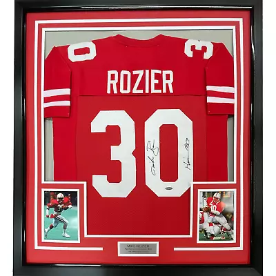 Framed Autographed/Signed Mike Rozier 33x42 Heisman 1983 Red Jersey JSA COA • $394.99