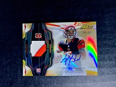 A.J. McCarron 2014 FINEST RC Patch Auto GOLD REFRACTOR /50 Battlehawks • $262.49