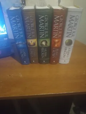 Song Of Ice And Fire Hardcover Book Set RARE Books 1-5 Good Condition • $350