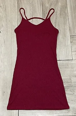 £4 • Buy Cute Dress Back Detail Ribbed Size 8 Topshop Fitted Cami Hot Pink New Stretch