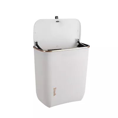 Wall Mounted Waste Bin & Cover Rubbish Bin Kitchen Cabinet Door Cupboard Hanging • £7.95