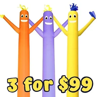 3 Pack 20 Ft Advertising Wacky Wavy Man Dancing Air Tube Guy Replacement • $99