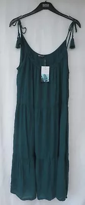 Ladies Marks & Spencer Turquoise / Teal Beachwear Dress With Tassel Tie Size 18 • £17.50