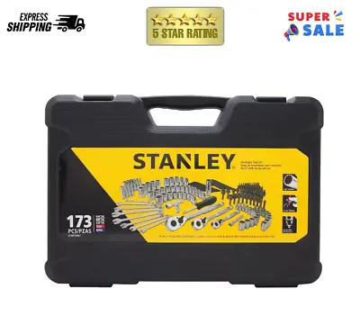 Stanley 173PC Mechanics Tool Set Sockets Wrenches Screwdriver Durable Case NEW • $94.99