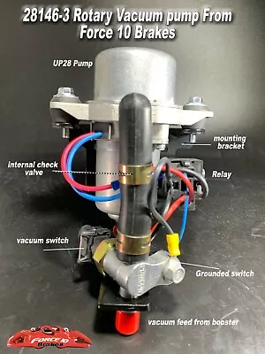 $249.75 • Buy Brake Booster Vacuum Pump -Ultra Quiet Rotary Vacuum Pump 12 V  Plug And Play 