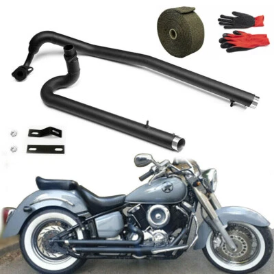 $145 • Buy USA Exhaust Systems Muffler Pipes With Silencer Wrap Fits Yamaha V Star XVS1100
