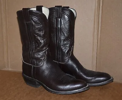 Mens M.L. Leddys Vaquero Leather Boots Size 10.5 C Narrow Brown Leddy's • $260.99