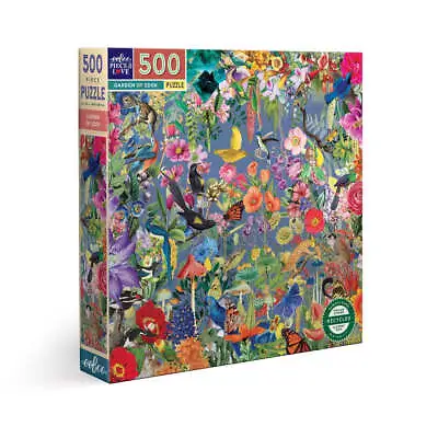 EeBoo Garden Of Eden Square 500pc Jigsaw Puzzle • $39.99