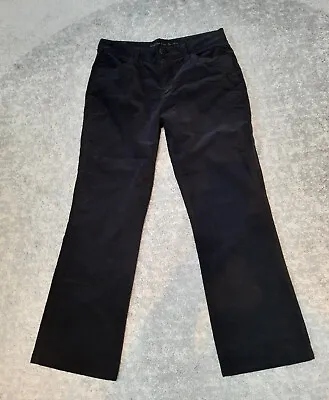 MARKS & SPENCER PER UNA Black Velvet Roma Rise Fit Jeans Trousers Size 18 Long  • £16