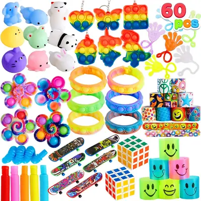 60 Pcs Party Favors For Kids Popular Fidget Toys Pack Goodie Bags Filler • $24.99