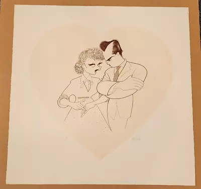 I Love Lucy (Lucy And Ricky) Lithograph Signed By Al Hirschfeld 22 X22  #150/150 • $2299.99