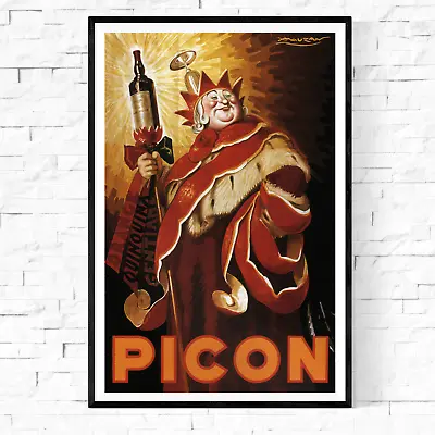 Picon 1934 Vintage Liquor Advertising Poster Rolled Canvas Giclee 24x36 In • $57.72