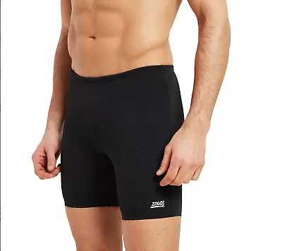 Zoggs Men's Cottesloe Mid Jammer Swim Trunks Shorts Black Size 36 • £16