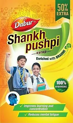 Dabur Shankhpushpi Syrup - 225ml (with 125 Ml Free) FREE SHIPPING • $11.98