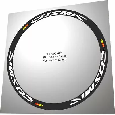 Cosmic Ultimate 40 Reflective Grey Replacement Rim Decal Set For 2 Rims • $49