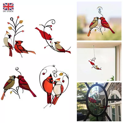 Iron Art Lovely Couple Bird Hanging Ornament Wall Decor Garden Fence Home Decor • £7.99