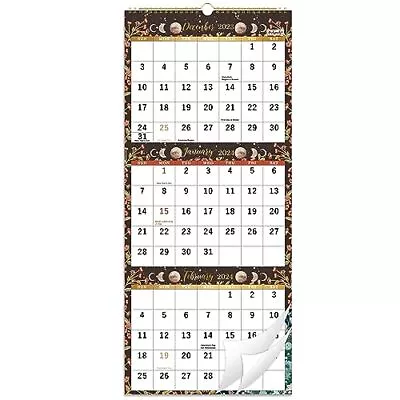 2024 Wall Calendar - 3 Month Display 3-Month One Page Brown • $5.37