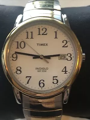 Timex Easy Read Two Toned Watch Mens NEW BATTERY  • $12