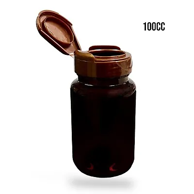 Empty Amber Plastic Pill Bottles Medicine Jar Vitamin Container Capsule 100mL • $59.95