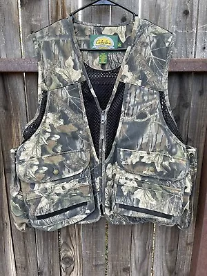 Cabela's Mens Hunting Fishing Vest Seclusion 3D Camo Pocket Mesh Lined Medium • $24.99