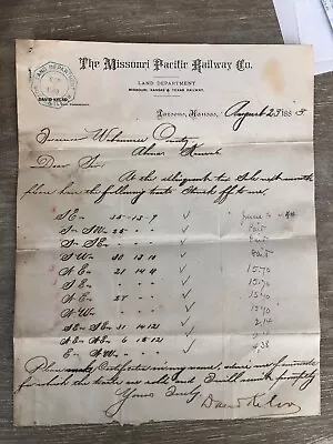 Missouri Pacific Railway Land Transfer Document • $25