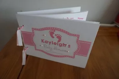£6.99 • Buy Personalised Baby Shower Guest Book -Baby Feet Theme 10/20  Pages