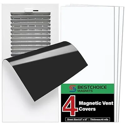 4 Pack Magnetic Vent Covers For Home Floor Wall Ceiling Air Vents 5.5x12 Inch • $23.42