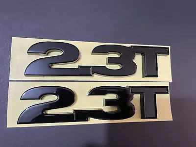 NEW 2.3T ECOBOOST EMBLEM BADGE SATIN GLOSS BLACK Fits  2pcs • $22.98