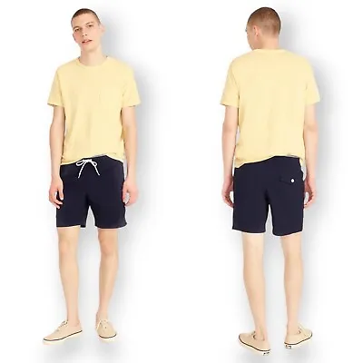 J. Crew Modern Slim Fit Drawstring Swim Trunks With Pockets In Black - Size 33 • $13.99