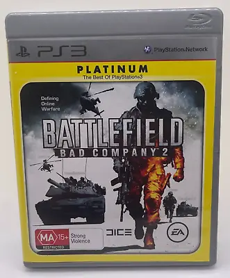 Battlefield: Bad Company 2 - Playstation 3 (PS3) Complete With Manual FREE POST • $5.50