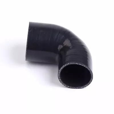 2.5  To 3  Black 90 Degree Silicone Hose Coupler 4 Layer Polyester • $11.99