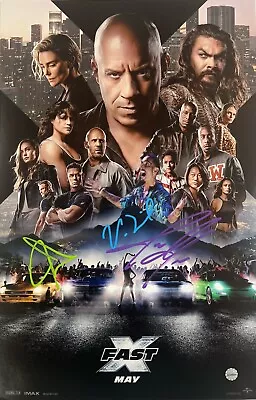 Vin Diesel Cena & Momoa Fast X Rare Signed Autographed 17x11 Photo With COA • $160