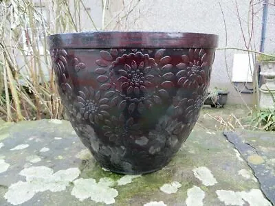 £9.99 • Buy Plastic Planters Pots Plant Round Pot Garden Deco Patio Bowls Pot Flower Herbs