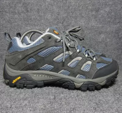 Merrell MOAB Hiking Shoes Womens Size 10 Blue Gray Low Lace Up Vibram Trail • $39.99